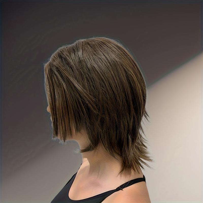 30 48 Cm Short Synthetic Wig Tail Mixed Wig Cap Holiday Party Decoration