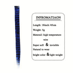 45 72 Cm Straight Synthetic Feather Clip In Hair Extensions