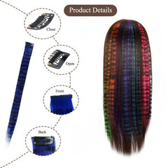 45 72 Cm Straight Synthetic Feather Clip In Hair Extensions