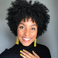 Synthetic Short Bob Wig Afro Kinky Curly Wig With Bangs