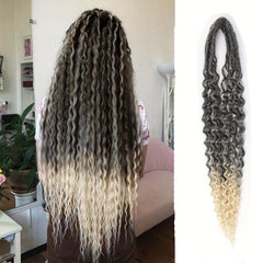24 Wavy Dreads Honey Blonde Ombre Double Ended Dreadlock Extensions