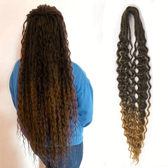24 Wavy Dreads Honey Blonde Ombre Double Ended Dreadlock Extensions