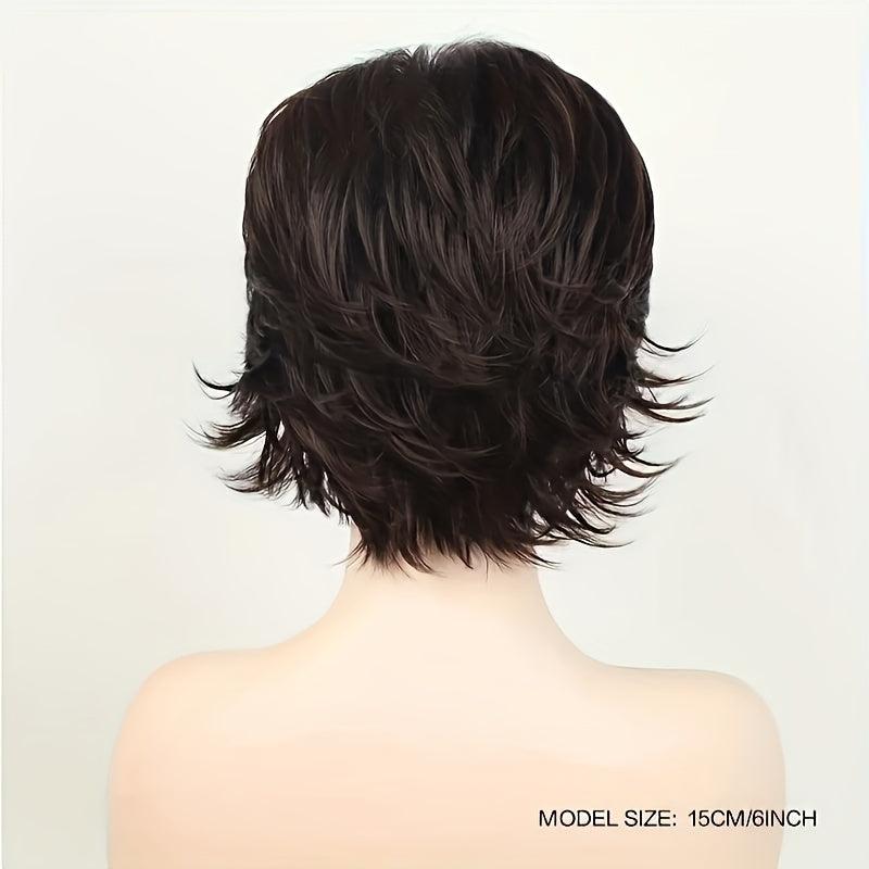 Short Pixie Cut Wig Mixed Blonde Natural Synthetic