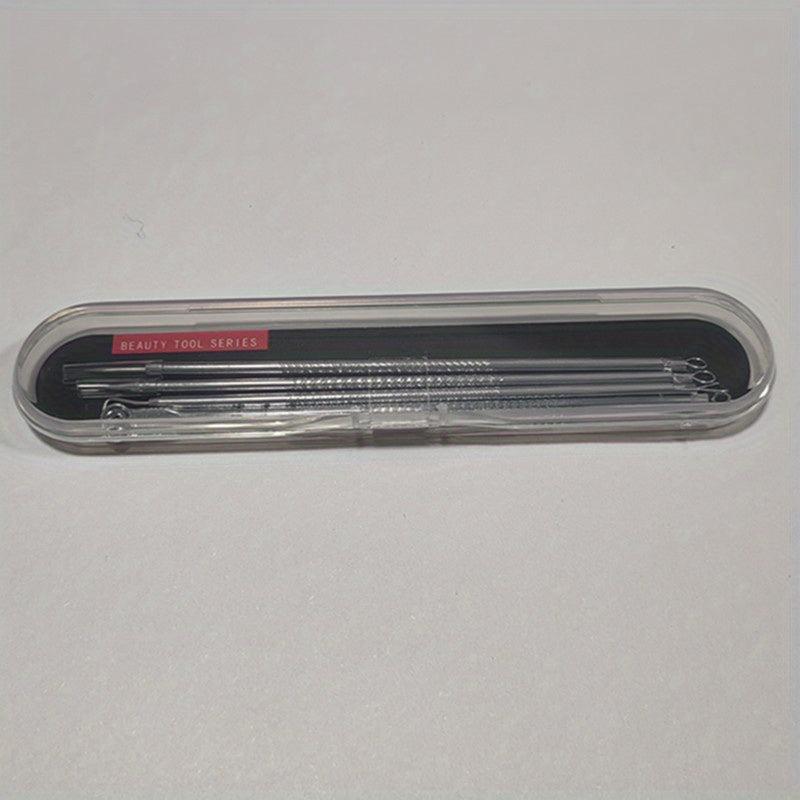 4pcs Stainless Steel Blackhead Remover Set for Clean Pores and Acne Blemishes