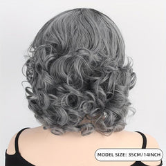 Short Curly Bob Cut Wig Feathered Hair Synthetic Beginners Friendly