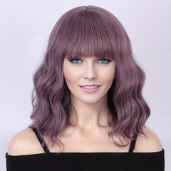 Short Curly Bob Cut Wig Feathered Hair Synthetic Beginners Friendly