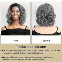 Short Curly Bob Cut Wig Feathered Hair Synthetic Beginners Friendly