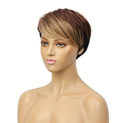 Short Pixie Cut Wigs For Women Short Straight Layered Hair Wigs Synthetic Fiber