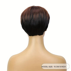 Short Pixie Cut Wigs For Women Short Straight Layered Hair Wigs Synthetic Fiber