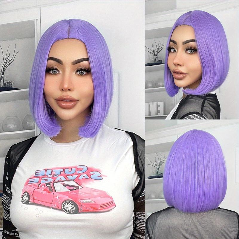 Golden Short Bob Wig Women 30 Straight Synthetic Cosplay Halloween Party Wig