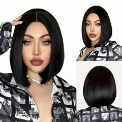 Golden Short Bob Wig Women 30 Straight Synthetic Cosplay Halloween Party Wig