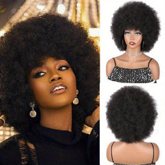 Short Afro Kinky Curly Wigs for Women