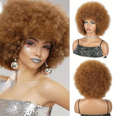 Short Afro Kinky Curly Wigs for Women