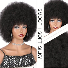 Short Afro Kinky Curly Wigs for Women