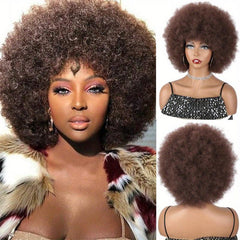 Short Afro Kinky Curly Wigs for Women