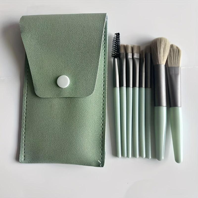 8 Pcs Portable Soft Makeup Brushes Set Multicolor