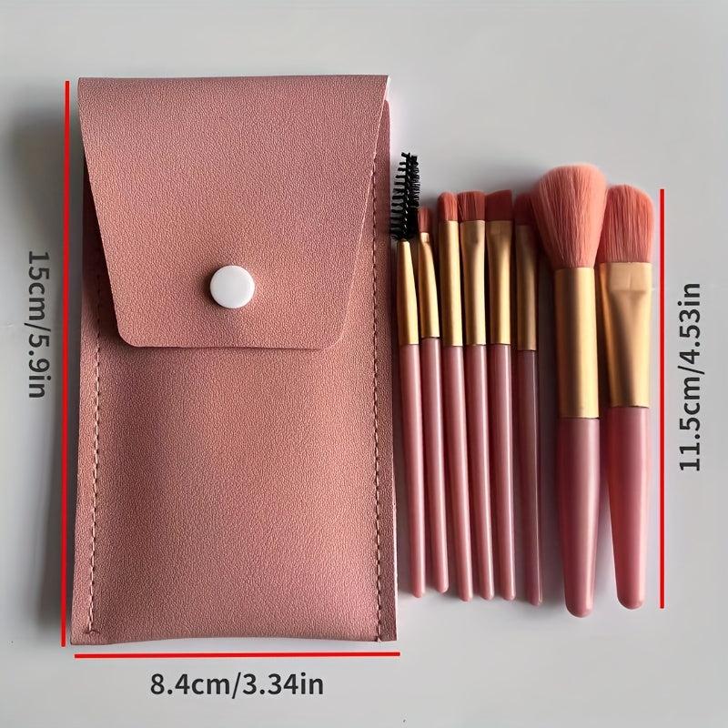 8 Pcs Portable Soft Makeup Brushes Set Multicolor