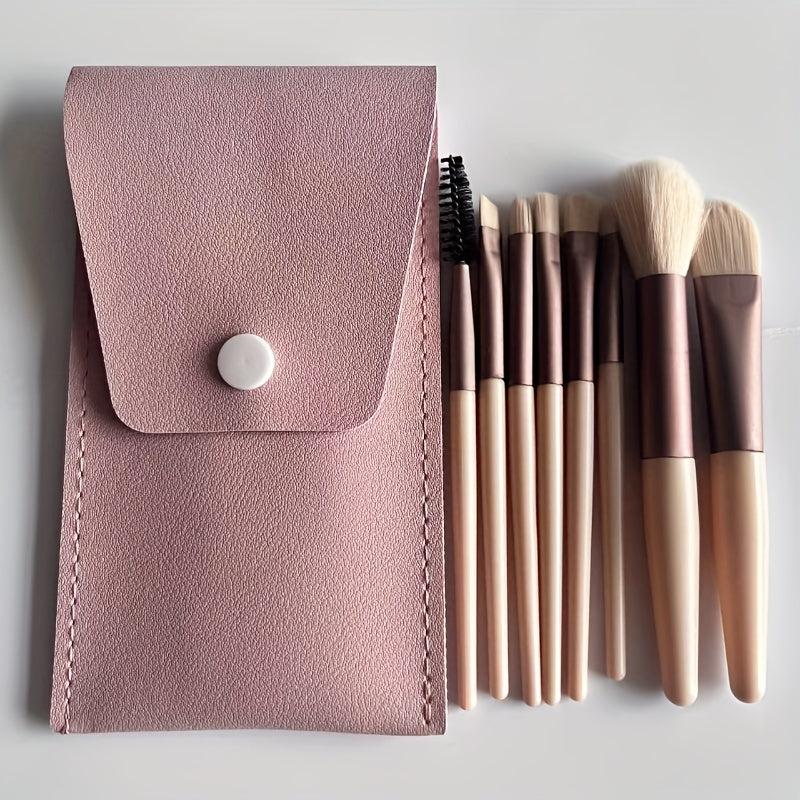 8 Pcs Portable Soft Makeup Brushes Set Multicolor