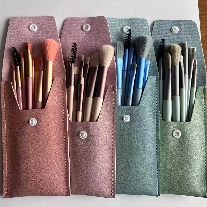 8 Pcs Portable Soft Makeup Brushes Set Multicolor