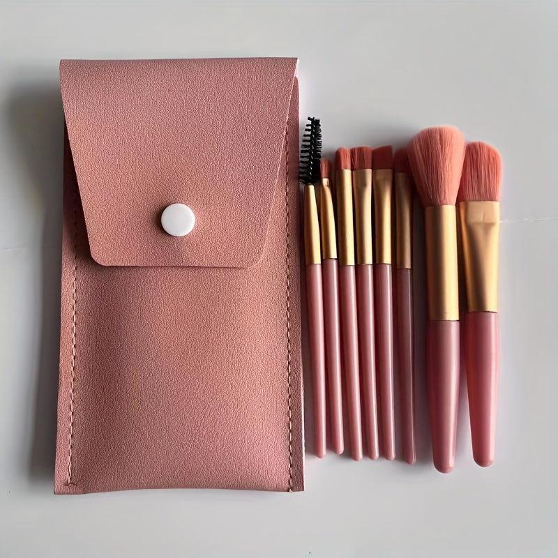 8 Pcs Portable Soft Makeup Brushes Set Multicolor