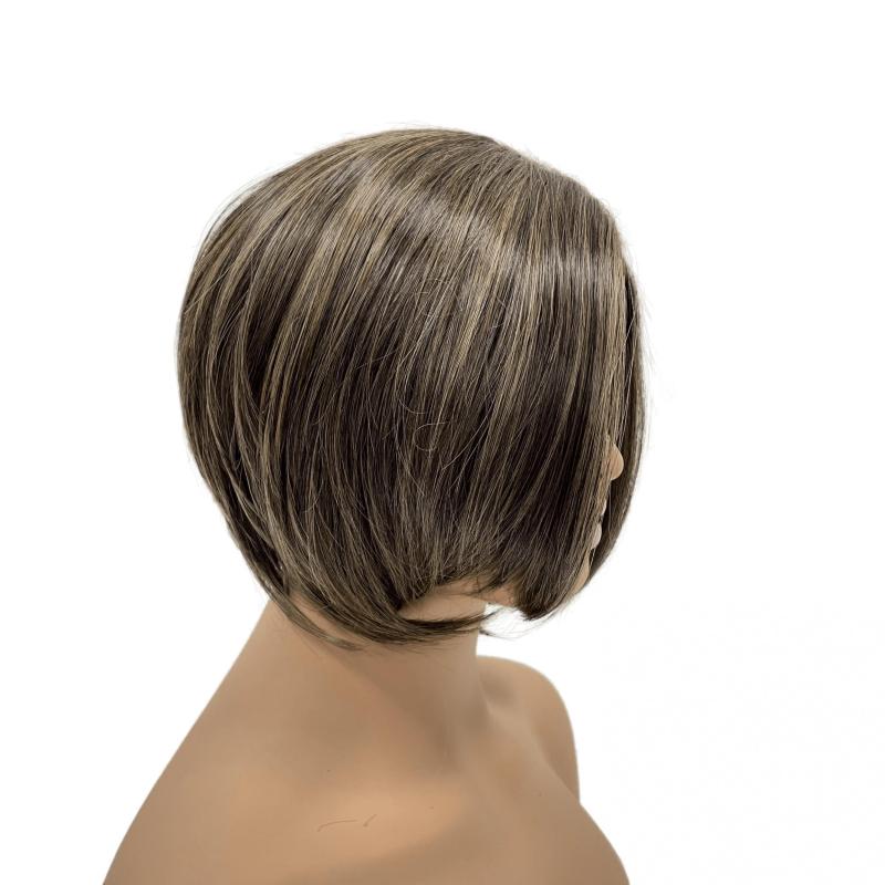 20 32cm Short Straight Wig Slanted Bangs High Temp Fiber for Women