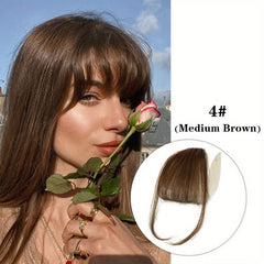 Human Hair Clip In Bangs Natural Wispy Bangs