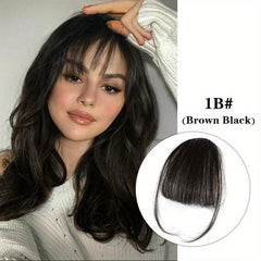 Human Hair Clip In Bangs Natural Wispy Bangs