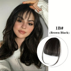 Human Hair Clip In Bangs Natural Wispy Bangs