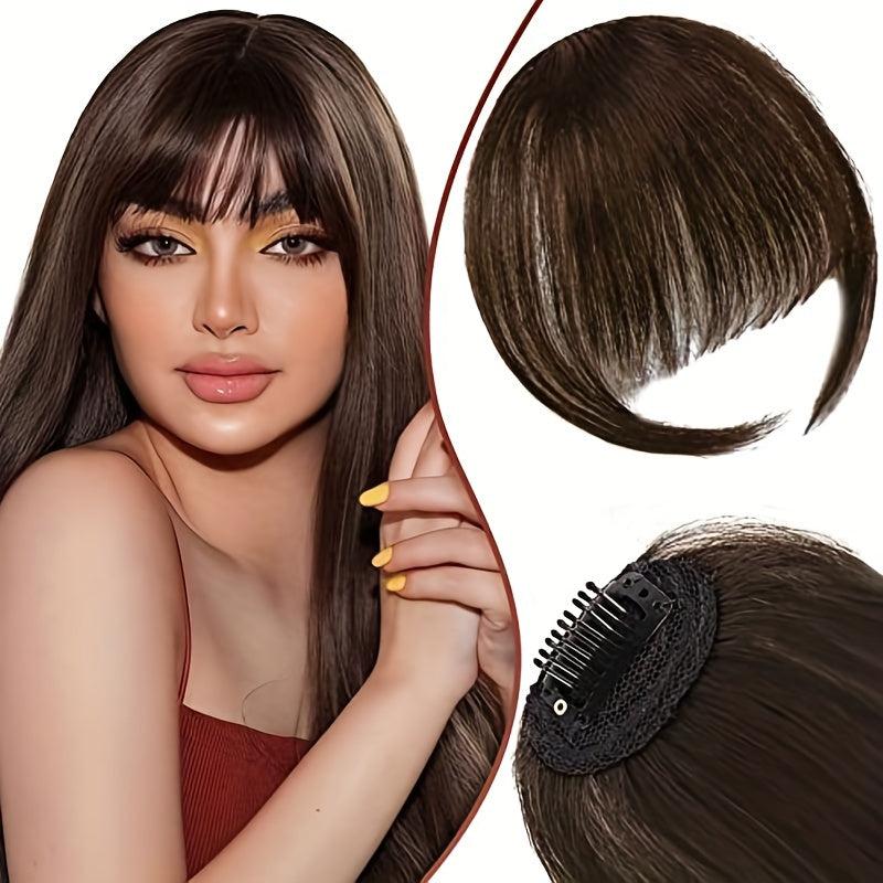 Human Hair Clip In Bangs Natural Wispy Bangs