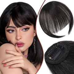 Human Hair Clip In Bangs Natural Wispy Bangs