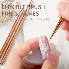 3Pcs Nail Art Brushes Set Gel Polish Nail Art Pen Painting Tools
