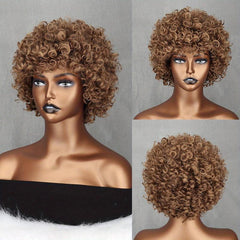 Afro Kinky Curly Hair Wigs for Women Soft Fluffy 70s 80s Wigs Synthetic Fiber