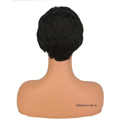 Short Pixie Cut Human Hair Wig 150 Density Natural Looking Wig 15 24 Cm