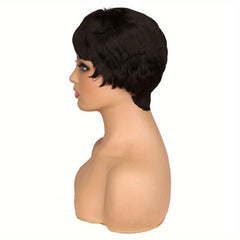 Short Pixie Cut Human Hair Wig 150 Density Natural Looking Wig 15 24 Cm