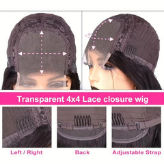 Short Bob Wig Transparent Lace Front Closure for Women