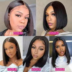 Short Bob Wig Transparent Lace Front Closure for Women