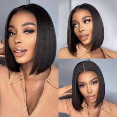 Short Bob Wig Transparent Lace Front Closure for Women