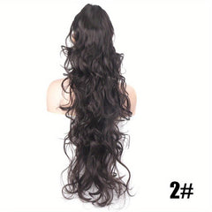 60 96 Cm Spiral Curly Ponytail Extension Wavy Drawstring Synthetic Fiber Hair