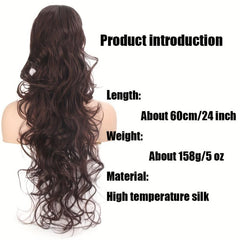 60 96 Cm Spiral Curly Ponytail Extension Wavy Drawstring Synthetic Fiber Hair