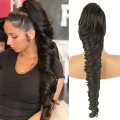 60 96 Cm Spiral Curly Ponytail Extension Wavy Drawstring Synthetic Fiber Hair