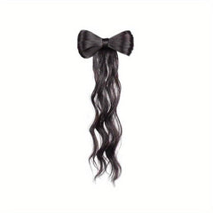 64 Cm Long Curly Hair Piece Wig Ponytail Natural Synthetic Wavy Hair Brown