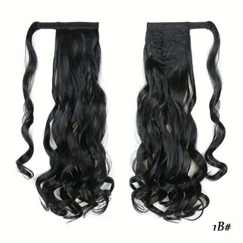 Curly Hair Extension Wrap Around Long Hairpiece Ash Blonde Ginger Brown
