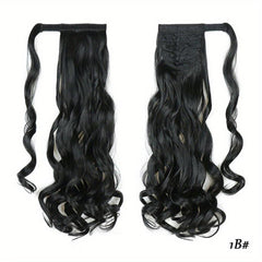 Curly Hair Extension Wrap Around Long Hairpiece Ash Blonde Ginger Brown