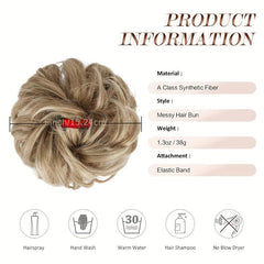 Donut Hair Buns Updo Chignon with Elastic Hair Rope Synthetic Hair Extensions