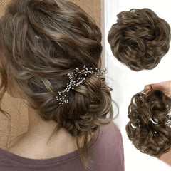 Donut Hair Buns Updo Chignon with Elastic Hair Rope Synthetic Hair Extensions