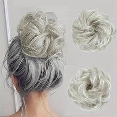 Donut Hair Buns Updo Chignon with Elastic Hair Rope Synthetic Hair Extensions