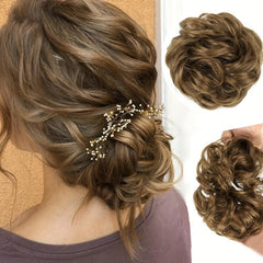 Donut Hair Buns Updo Chignon with Elastic Hair Rope Synthetic Hair Extensions