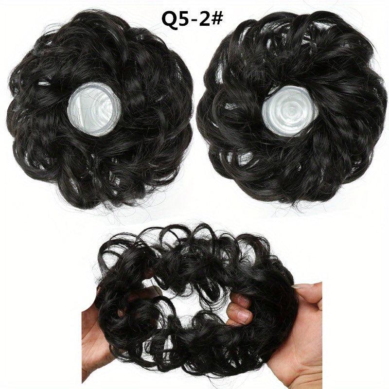 Donut Hair Buns Updo Chignon with Elastic Hair Rope Synthetic Hair Extensions