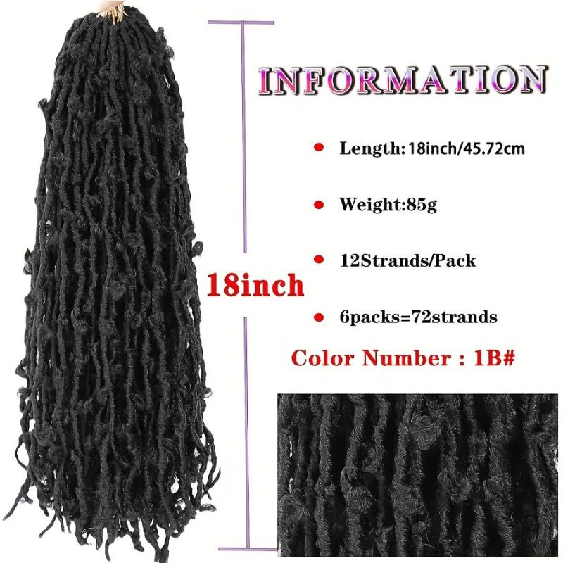 6pack Synthetic Butterfly Locs Crochet Hair Extensions Ombre Brown Blond