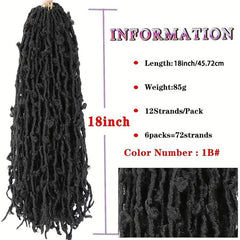 6pack Synthetic Butterfly Locs Crochet Hair Extensions Ombre Brown Blond